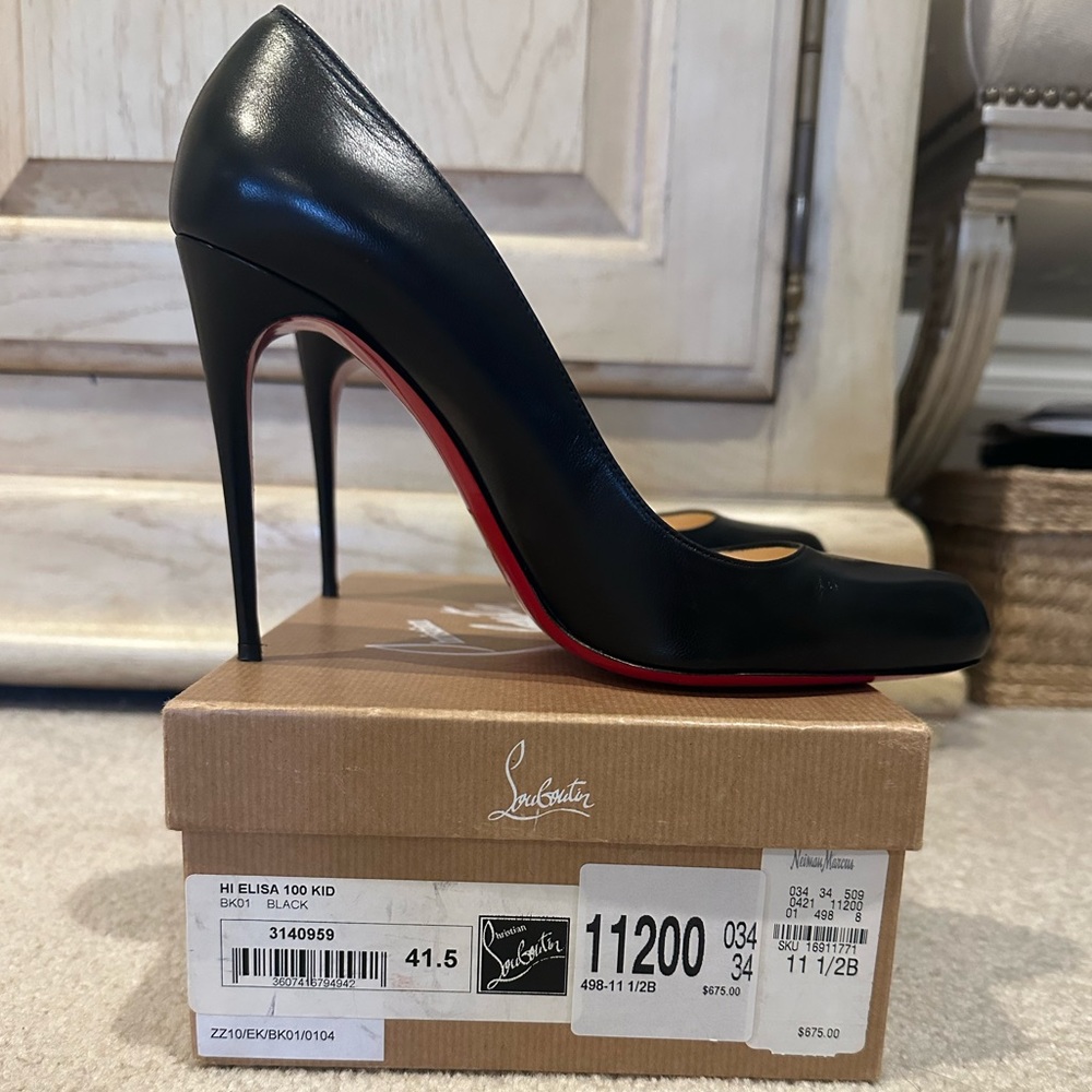 Christian Louboutin Hi Elsa 100 mm kid leather sz 41.5